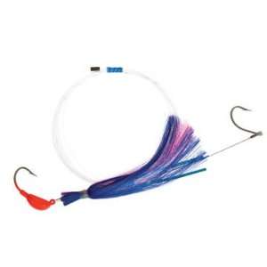  Hookup Lures 1 OZ .# 6/0 TINNED BALLYHOO RIG W/SKIRT BLUE 