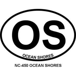Ocean Shores Oval Bumper Sticker