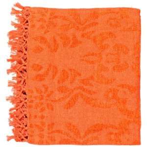  Surya Tristen Orange Spice Throw Blanket