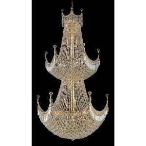 Royal Throne Series 36 Light 66 Chrome or Gold Chandelier Dressed 