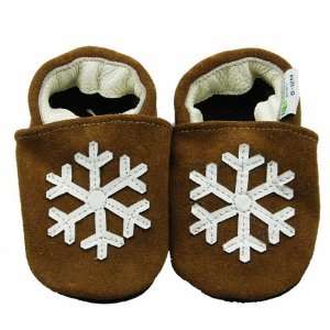   : Augusta Baby Snowflake Soft Sole Leather Baby Shoe (6 12 mo): Baby