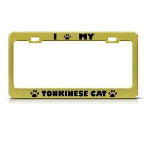  Tonkinese Cat Animal Metal license plate frame Tag Holder 
