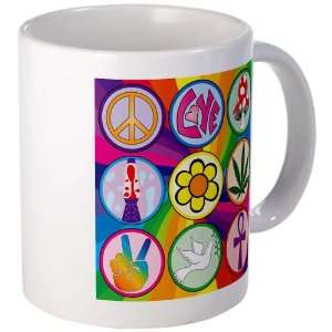  Mug (Coffee Drink Cup) 60s Icons Rainbow Swirl: Everything 