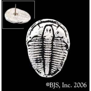  Trilobite Tie Tack   Sterling Silver Fossil Jewelry 