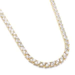  Faux Diamond CZ Trillions Wedding Necklace Everything 