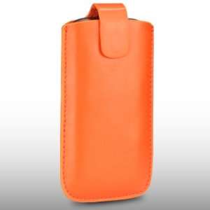  IPHONE 5 ORANGE PU LEATHER CASE, BY CELLAPOD CASES 