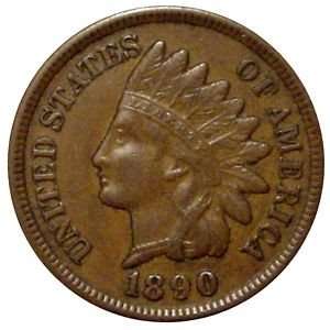  1890 Indian Head Penny (Coin) 