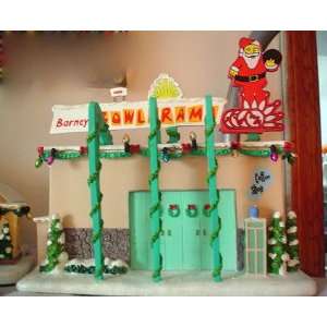   THE SIMPSONS CHRISTMAS VILLAGE Barneys Bowl a Rama Home & Kitchen