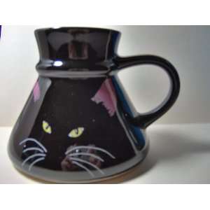  Black Coffee Cup with Cat Face