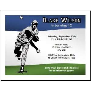Baseball Pitcher Birthday Party Invitation