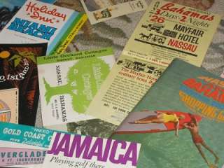 LOT 21 vintage travel guide brochures Florida jamaica  