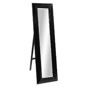  Bassett Mirror M3066B Putnam Cheval Mirror in Black Gloss 