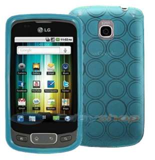 Blue Soft Gel Case Cover Skin For LG Optimus One P500  