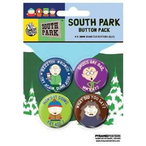   Pyramid International   South Park pack 4 badges Slogans: Toys & Games