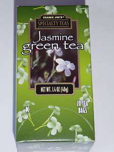 Trader Joes Joes JASMINE GREEN TEA 20 Bags NEW !!!  
