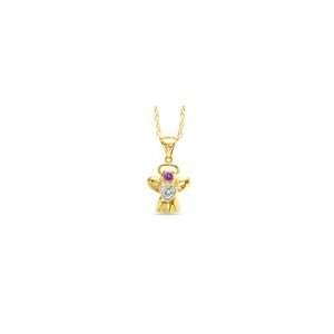   Angel Pendant in 10K Gold with Diamond Accent drop earrings Jewelry