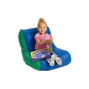    Toddler High Back Bean Bag Chair   Green/Blue: Home & Kitchen