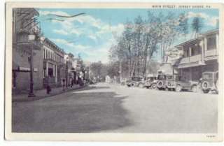 Jersey Shore, PA Pennsylvania 1932 Postcard Main Street  