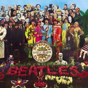 : Beatles Sticker Sgt Peppers Lonely Hearts Club Band Lp Album Cover 