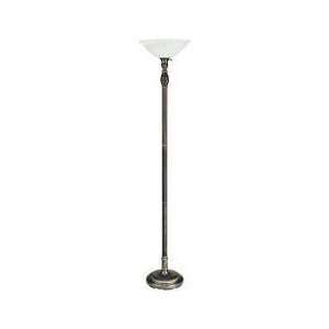   Source  Torch Lamp   Ant. Bronze/cloud Glass Shade: Home Improvement