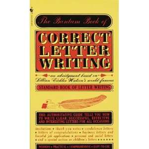   Book of Correct Letter Writing [Paperback] Lillian Watson Books