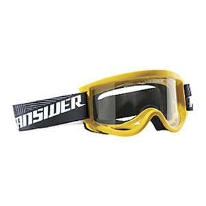   Standard Adult Off Road Motorcycle Goggles Eyewear   Yellow / One Size