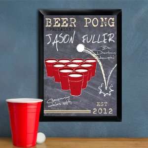   Personalized Beer Pong Specialist Traditional Pub Sign