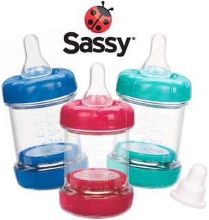 Set Sassy Baby Bottle Infant Feeder Feeding Cereal Infafeeding 