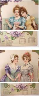  1906 CALENDAR   FRANCES BRUNDAGE Pretty Young Women   4 pages  