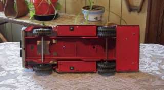 Vintage TONKA Fire Truck METAL Pressed Steel RED TRUCK 1960s  