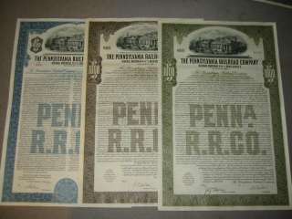 Old PENNSYLVANIA RAILROAD Co. BOND Certificates  