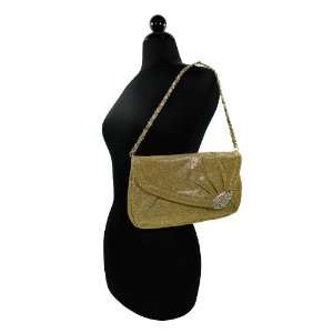   Sophisticated Flap Evening Purse with Rhinestones 