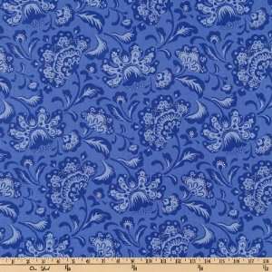   Of Avignon Floral Toile Blue Fabric By The Yard: Arts, Crafts & Sewing