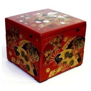  Red Fan Lg. Stack Bento Box