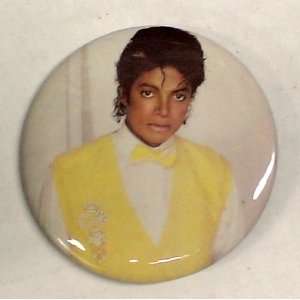  Michael Jackson W/yellow Bowtie 1.5 Vintage Button 