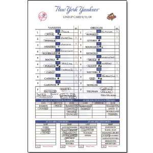   Line Up Card  Jeter All Time Hit Leader Game  11X17: Sports & Outdoors