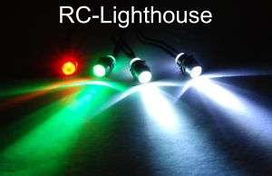 LED Lights for your RC Heli or Airplane. 1W1R1G1WF 5mm  