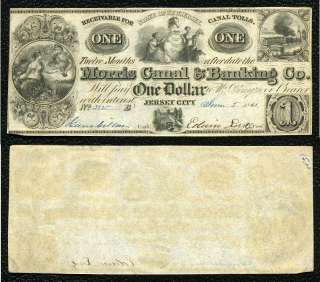 June 5. 1841 Morris Canal & Banking Co. Jersey City, NJ Dollar  