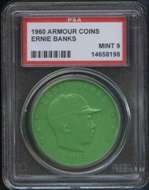 1960 Armour Coin Ernie Banks Green PSA 9 (MINT) *8198  
