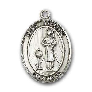  Sterling Silver St. Genesius of Rome Medal Jewelry