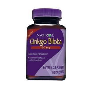  Natrol, Ginkgo Biloba 60 Mg, 60 Caps (Pack of 36) Health 