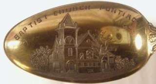 Sterling Baptist Church Pontiac Illinois Souvenir Spoon  