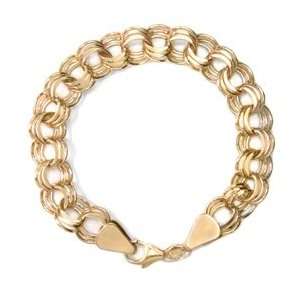  14KT 10.5MM Charm Bracelet: Gold and Diamond Source 