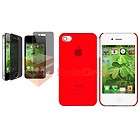 Clear Red Slim Hard Case+PRIVACY FILTER for Sprint Veri
