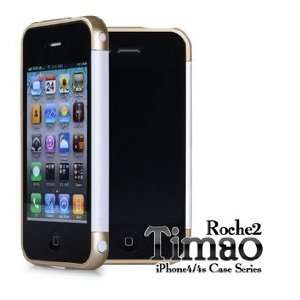  ROCHE2 TIMAO BUMPER CASE for iPhone4/4S MILANO GOLD/WHITE 