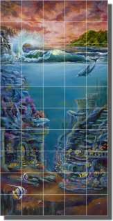 Cook Undersea Lost City Shower Ceramic Tile Mural 60x30  