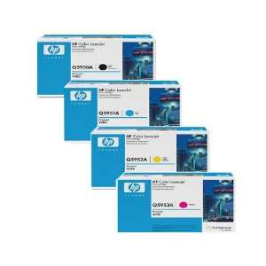  4 Pack Genuine HP Q5950A, Q5951A, Q5952A, Q5953A Toner 