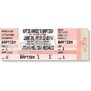  Pride And Joy Baptism Ticket Invitations Health 