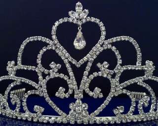   Wedding Crown Veil Pageant Homecoming Prom Crystal Tiara 48737  