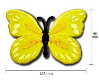 Butterfly Embroidered Iron on patch T Shirt,Polo Shirt 5 X6 Pcs 